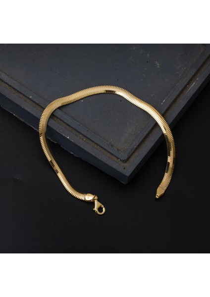 Balıksırtı Italyan 14 Ayar Altın Bileklik 5 Mm. Enli indirimleri