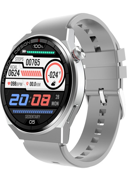 2024 Watch GT3 Pro Android İos HarmonyOs Uyumlu Akıllı Saat Yedek Kordonlu Gümüş