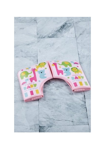 Katlanabilir Portatif Kolay Taşınabilir Çocuk Klozet Kapağı Adaptörü Pembe fırsatları