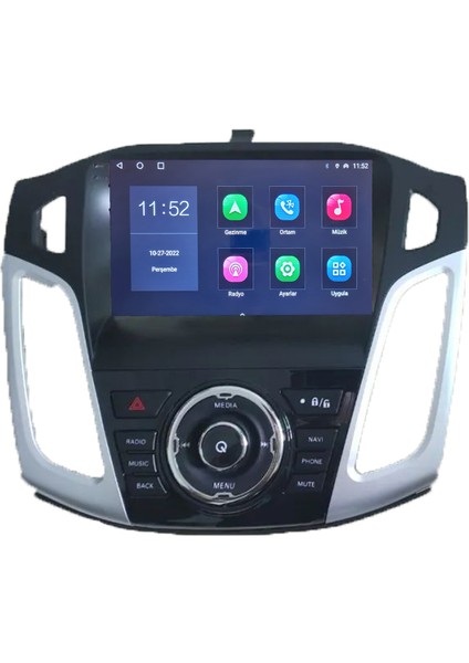 Ford Focus 3 / 4（2012-2018） Android Kablosuz Carplay Navigasyon Multimedya 9 Inch Ekran 2 GB Ram 32 GB Rom