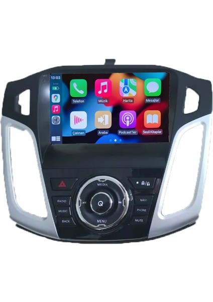 Ford Focus 3 / 4（2012-2018） Android Kablosuz Carplay Navigasyon Multimedya 9 Inch Ekran 2 GB Ram 32 GB Rom