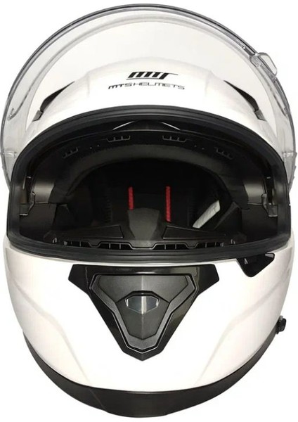 Motosiklet Sertfikalı Güneş Vizörlü Kask Full Face Beyaz Motor Kaskı