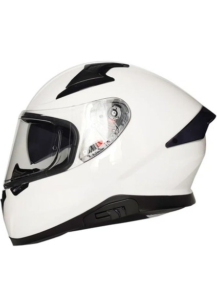 Motosiklet Sertfikalı Güneş Vizörlü Kask Full Face Beyaz Motor Kaskı modelleri