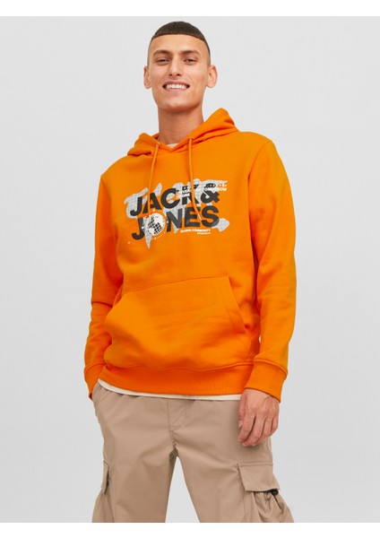 Logolu Kapüşonlu Sweatshirt - Dust