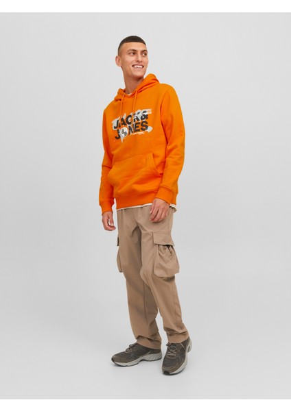 Logolu Kapüşonlu Sweatshirt - Dust