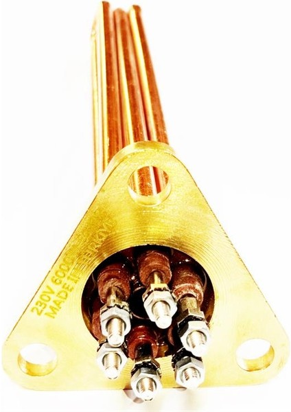 Kahvematik Isıtıcı Rezistans Üçgen Flanş Bakır 6000W