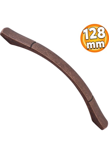 Berilay Çizgili Mobilya Mutfak Dolabı Çekmece Dolap Kapak Kulpu Kulbu Antik Bakır 128 mm Metal Kulp