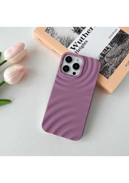 Apple iPhone 12 Pro Max Uyumlu Kılıf Zebana 3D Water Silikon Kılıf Mor