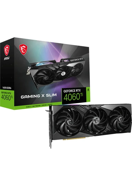 VGA GEFORCE RTX 4060 TI GAMING X SLIM 16G RTX4060TI 16GB GDDR6 128B DX12 PCIE 4.0 X16 (3XDP 1XHDMI)