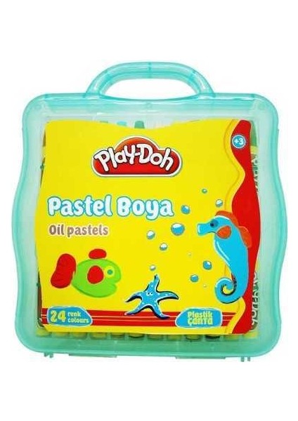 24 Renk Pastel Boya Plastik Çantalı