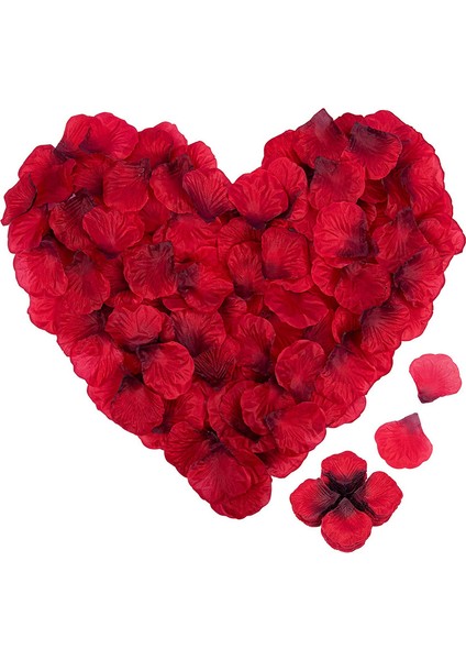 4000PCS Kırmızı Ipek Gül Yaprakları Siyah + Kırmızı (Yurt Dışından)