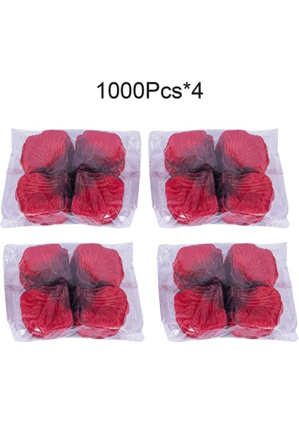 4000PCS Kırmızı Ipek Gül Yaprakları Siyah + Kırmızı (Yurt Dışından) fiyatları