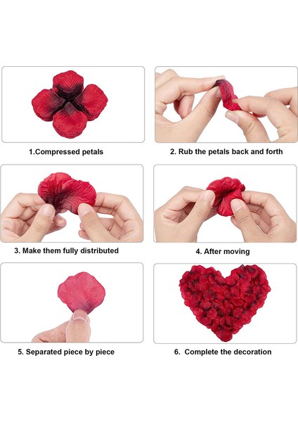 4000PCS Kırmızı Ipek Gül Yaprakları Siyah + Kırmızı (Yurt Dışından) modelleri