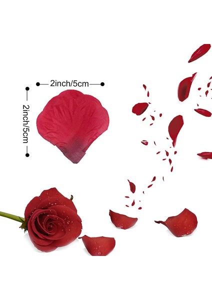 4000PCS Kırmızı Ipek Gül Yaprakları Siyah + Kırmızı (Yurt Dışından) fırsatları
