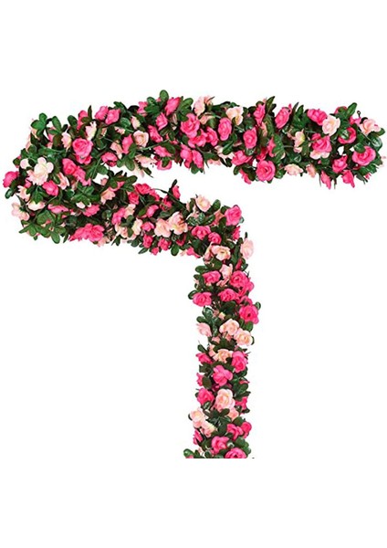 3'lü Yapay Gül Çelenk Seti, 2,5 M Gül Simülasyonu (Yurt Dışından)