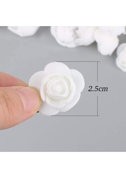200 Yapay Köpük Çiçek Tomurcuğu Beyaz 2,5 cm (Yurt Dışından) fiyatları