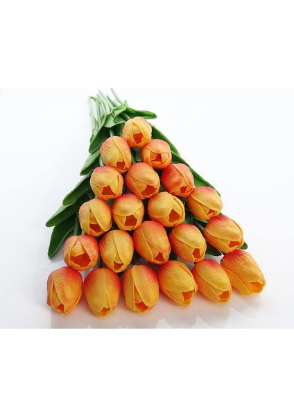 20 Adet Simüle Lale, Turuncu (Yurt Dışından)