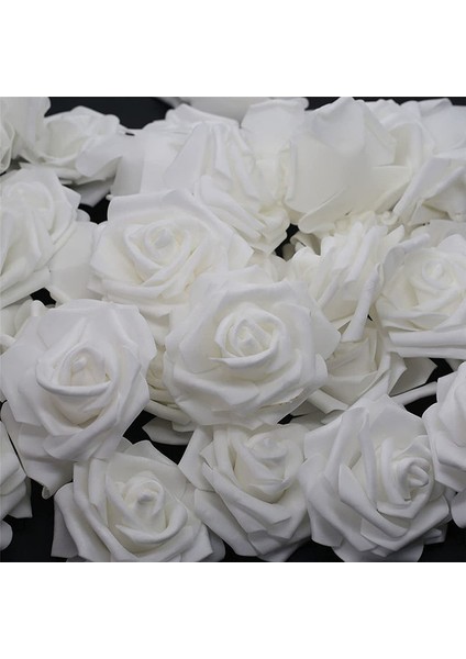 Bir Paket 50 Adet Yapay Dekoratif Çiçek Beyaz (Yurt Dışından)