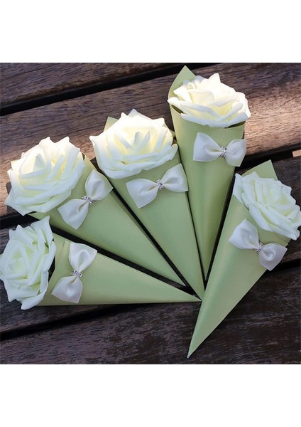 Bir Paket 50 Adet Yapay Dekoratif Çiçek Beyaz (Yurt Dışından) fırsatları