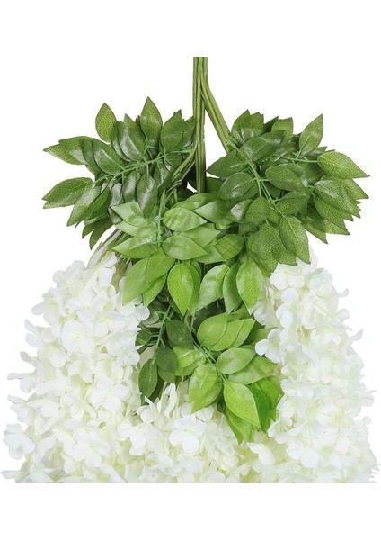 24 Yapay Çiçekten Oluşan Asma Çelenk Seti 110 Cm, Beyaz (Yurt Dışından) modelleri