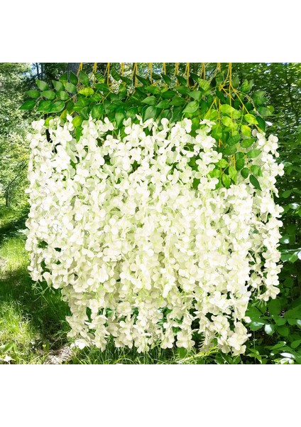 12 Adet Yapay Morsalkım Asma Çekicilik Çelenk Vadinin Zambakları Beyaz (Yurt Dışından) fiyatları