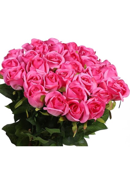 10 Adet Buket Süslemesi Için Yapay Gül Kırmızı Gül Çiçek Açan Güller (Yurt Dışından)