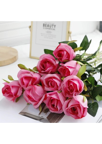 10 Adet Buket Süslemesi Için Yapay Gül Kırmızı Gül Çiçek Açan Güller (Yurt Dışından) fiyatları