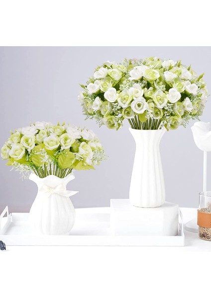 Yapay Gül Çiçekleri, 5'li Çiçek Demeti Beyaz (Yurt Dışından) fırsatları