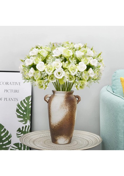 Yapay Gül Çiçekleri, 5'li Çiçek Demeti Beyaz (Yurt Dışından) indirimleri