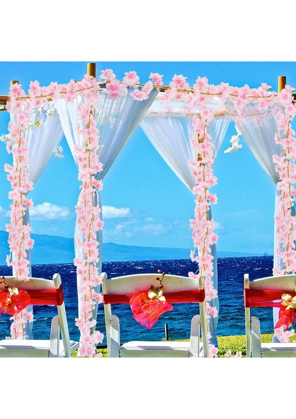 4'lü Set 1.8m Yapay Kiraz Çiçeği Ipek Çelenk Açık Pembe (Yurt Dışından) fırsatları