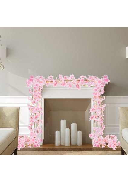 4'lü Set 1.8m Yapay Kiraz Çiçeği Ipek Çelenk Açık Pembe (Yurt Dışından) indirimleri