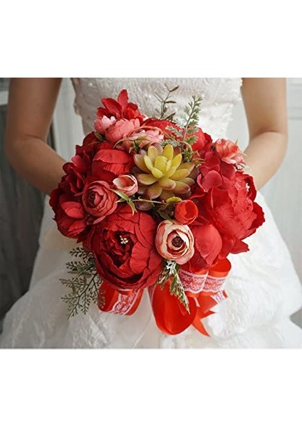 1 Adet Yapay Şakayık Buketi Büyük Kırmızı (Yurt Dışından) indirimleri