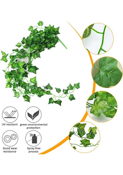 Yapay Bitki Sarmaşık Çelenk Asma 2 Adet Üzüm Çekirdeği (Yurt Dışından) fırsatları