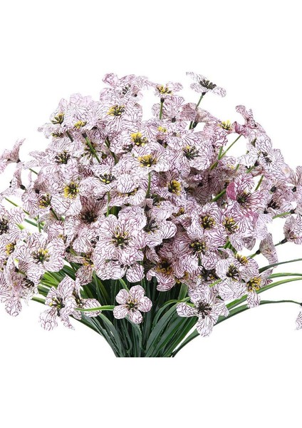 6 Adet Yapay Dekoratif Plastik Çiçek Beyaz (Yurt Dışından)