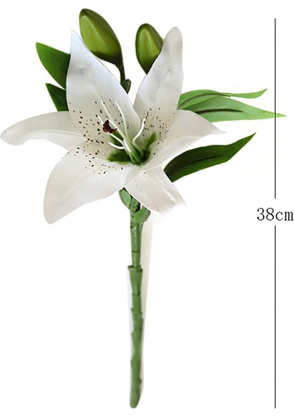 Yapay Çiçekler 5 Adet 5 Tomurcuklu Yapay Zambak Beyaz (Yurt Dışından) fiyatları