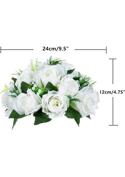 2 Adet Yapay Çiçek, 15 Plastik Gül Başı Beyaz (Yurt Dışından) indirimleri