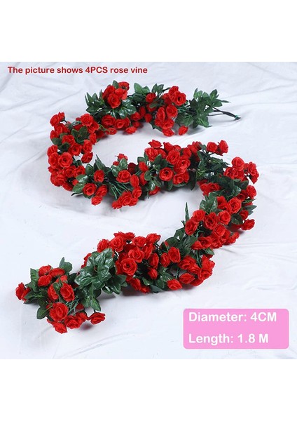 2 Adet 69 Suni Gül Garland Başlığı 180CM Kırmızı (Yurt Dışından) indirimleri