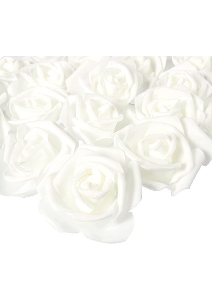 Lot Of 100 Yapay Gül Başları 7,6 x 3,2 x 7,6 cm (Yurt Dışından)