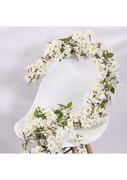 2 Parçalı Simüle Asılı Yapay Yasemin Seti 180 cm Beyaz (Yurt Dışından) modelleri