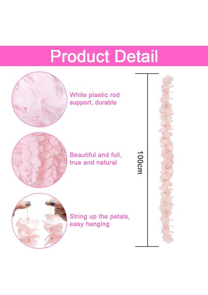 20 Ipek Kumaş Kiraz Çiçeği Çelenk + Plastik 100CM Kordon Çelenk Pembe (Yurt Dışından) fiyatları