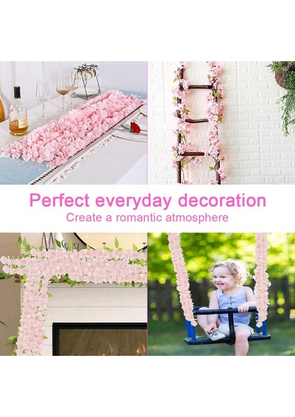 20 Ipek Kumaş Kiraz Çiçeği Çelenk + Plastik 100CM Kordon Çelenk Pembe (Yurt Dışından) indirimleri