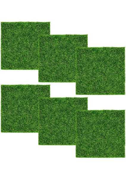 6 Parçalı Mini Simülasyon Yapay Modern Çim 15 X15 cm (Yurt Dışından)