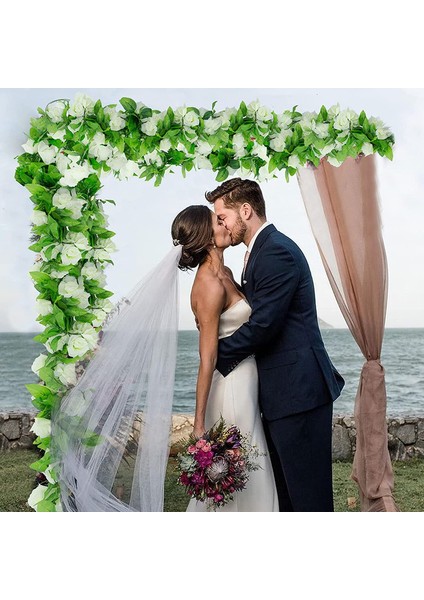 5 Paket Yapay Simülasyon Gül Çelenk Süsleme Beyaz (Yurt Dışından) modelleri