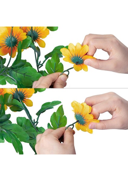 6'lı Yapay Ipek Ayçiçeği Çelenk Seti (Yurt Dışından) modelleri