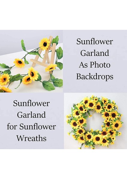 6'lı Yapay Ipek Ayçiçeği Çelenk Seti (Yurt Dışından) fırsatları