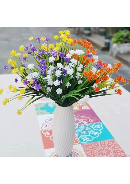 8 Adet Dış Mekan Yapay Çiçek Sarı, Mor, Beyaz, Turuncu Kırmızı (Yurt Dışından) modelleri
