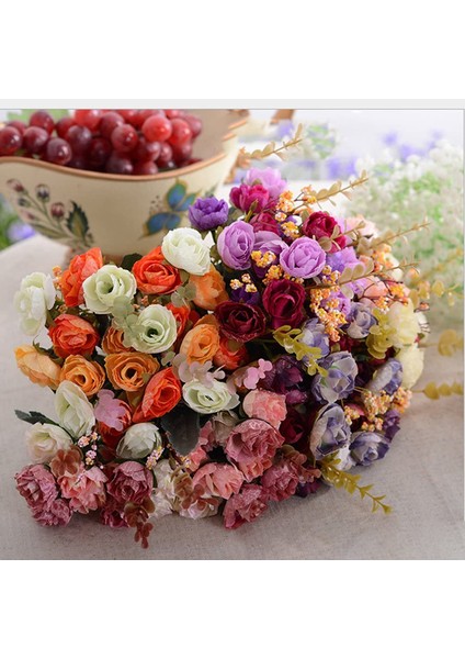 Iç Mekan Dekoratif Yapay Çiçek Buketi 2'li Set Pembe (Yurt Dışından) indirimleri