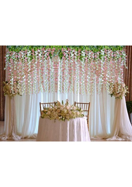 12 Adet / Toplu 3.6 Ft / Adet Yapay Salkım Asma Ipek Çiçekler (Yurt Dışından) fiyatları