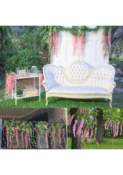 12 Adet / Toplu 3.6 Ft / Adet Yapay Salkım Asma Ipek Çiçekler (Yurt Dışından) indirimleri