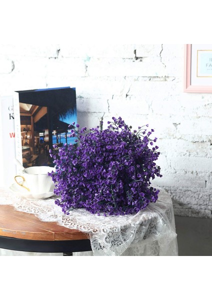 12 Set Yapay Çalı Bitki Çiçeği Mor (Yurt Dışından) modelleri